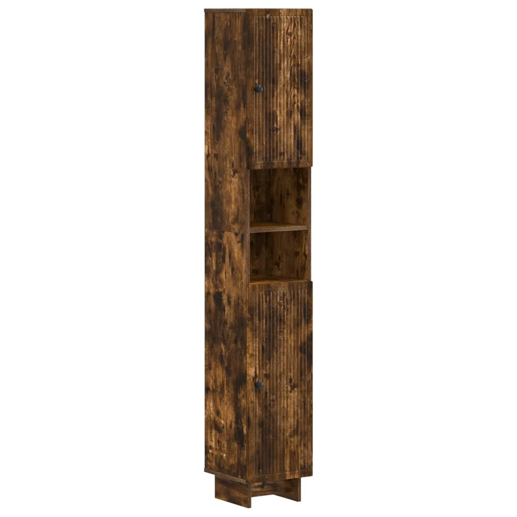 Set di Mobili da Bagno da 4 Pezzi EDE Rovere Fumo 3417905