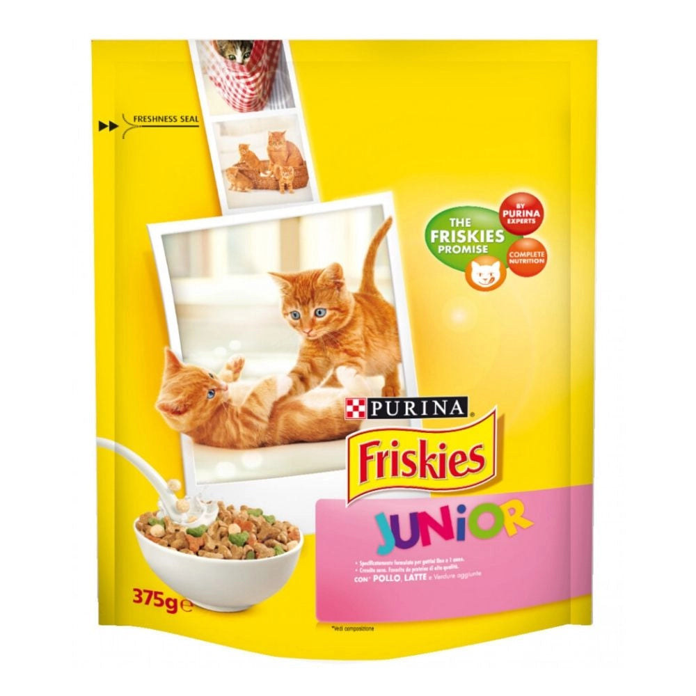 Purina friskies junior con pollo latte e verdure multipack da 10 confezioni da 375 grammi ciascuna