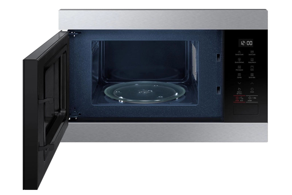 Samsung MG22M8274CT Forno Microonde con Grill Capacita' 22 Litri Potenza 1300W Piatto Doratore Sensore Smart Moisture Modalita' Standby Touch Controllo Nero-Acciaio Inossidabile