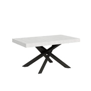 Tavolo allungabile 90x160/420 cm Volantis telaio Antracite - Bianco Frassino