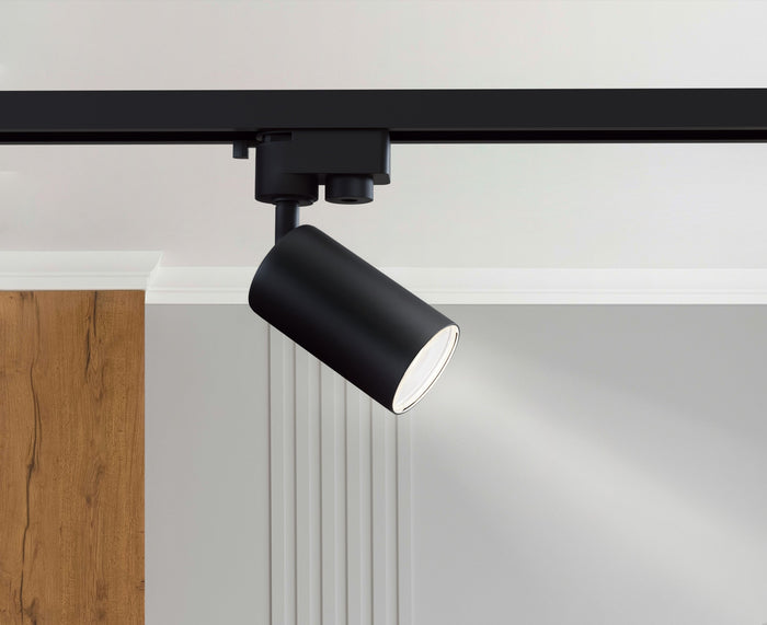 Faretto per Sistema Illuminazione Binario 50W GU10 in Alluminio  Nero