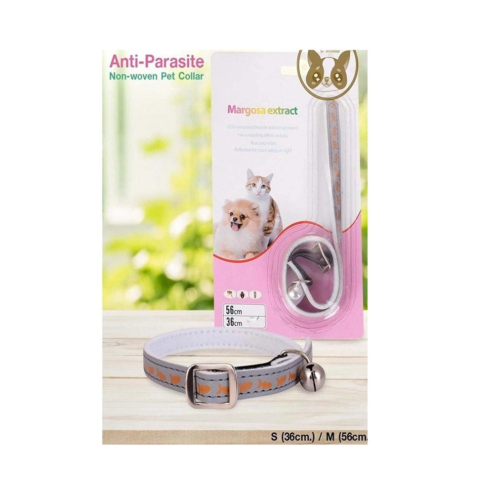 Trade Shop - Collare Repellente Margosa Naturale 56cm Per Cani Gatti Anti Zecche Parassiti -