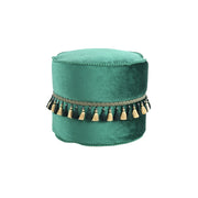 Pouf Rotondo Taj Mahal in Velluto Blu