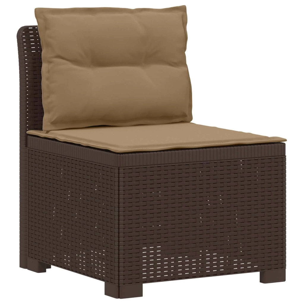 Divano da Giardino a 4 Posti con Cuscini in Stile Rattan PP 3443876