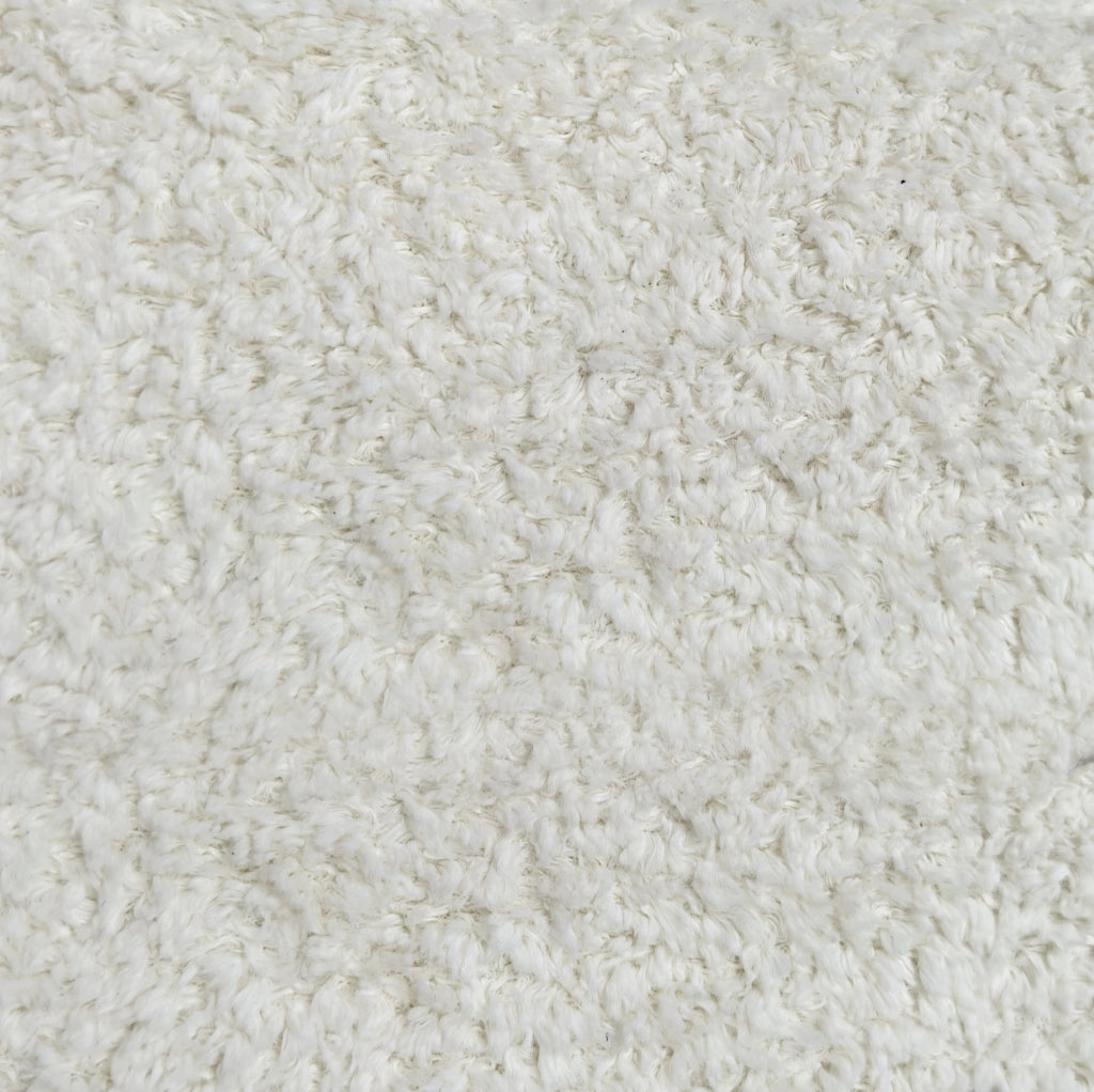 Divano modulare a 2 posti con chaise longue destra, tessuto crema bianco