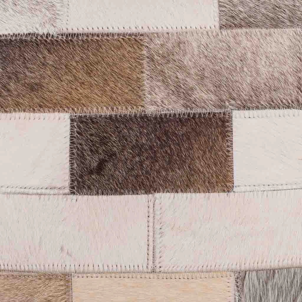 Pouf in pelle marrone 44x44x44h cm