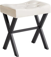 Sedia a forma di U - Versatile e Elegante - 1 pezzo - Lino/Cuoio - 39,5 x 29,5 x 45 cm