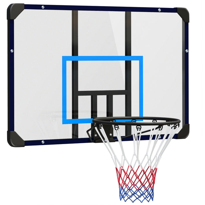 Canestro Basket da Esterno Tabellone Infrangibile da Muro 113x61x73 cm