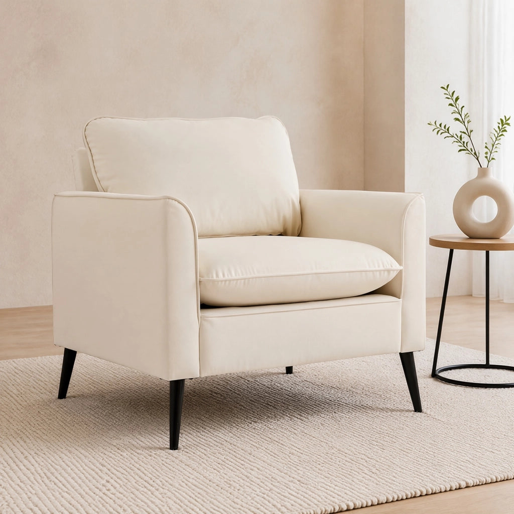 POLTRONA Relax 65x58x35 cm in ecopelle Bianca