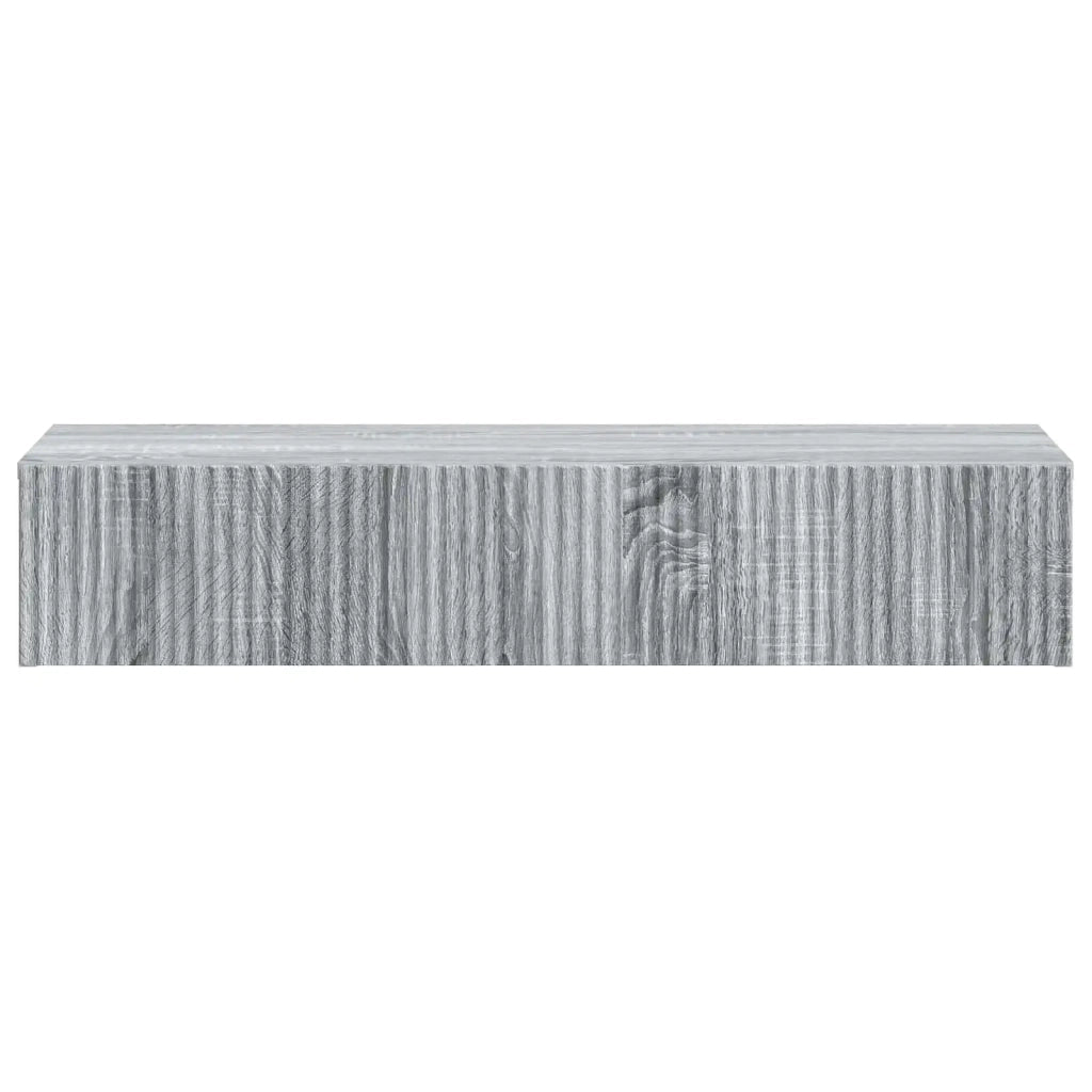 Tavolino da Parete Laterale Grigio Sonoma 87,5 x 34,5 x 17 cm 898501
