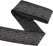 Lint a Jacquard con disegno a cuore - 2 pollici - Stile etnico - Lavorazione a maglia - Polyester - Disegno a cuore - Adatto per decorazioni