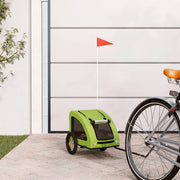 Rimorchio da Bici per Animali Verde Oxford e Ferro