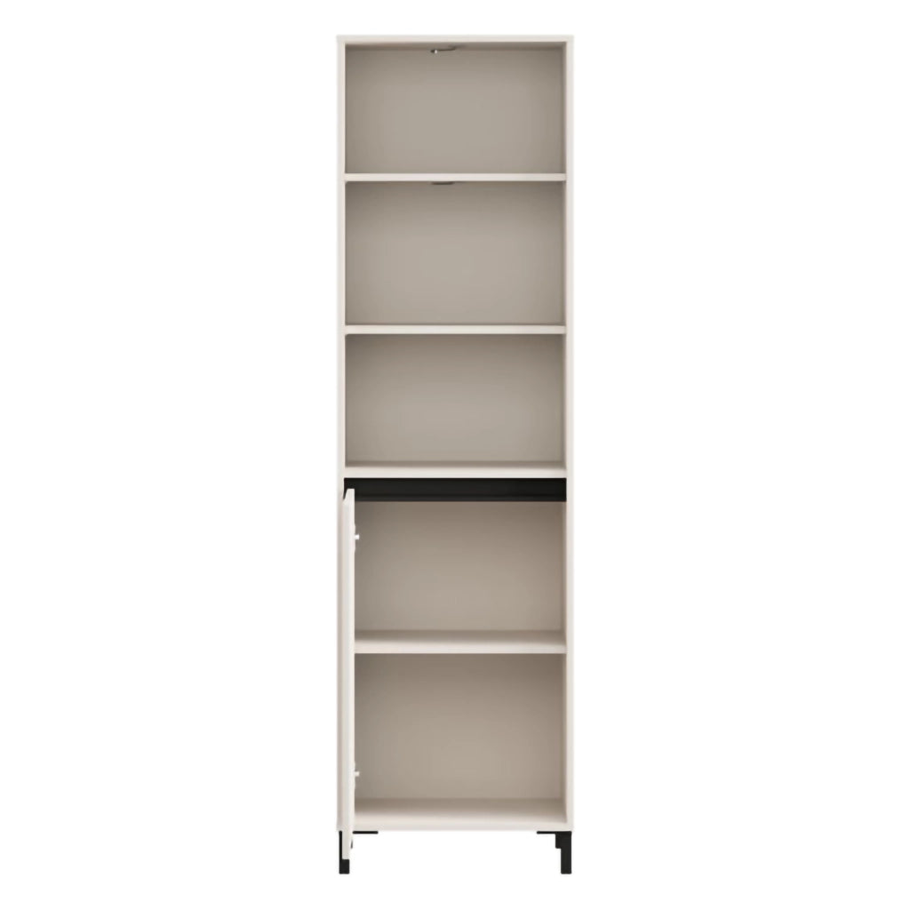 Mobile Espositore Calto, Vetrina 4 Ripiani, 55x40x193h cm Bianco Crema