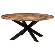 Tavolo Pranzo Rotondo 175x75 cm Legno di Acacia Finitura Miele cod mxl 60402