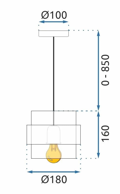 Lampada APP1236-1CP Gold