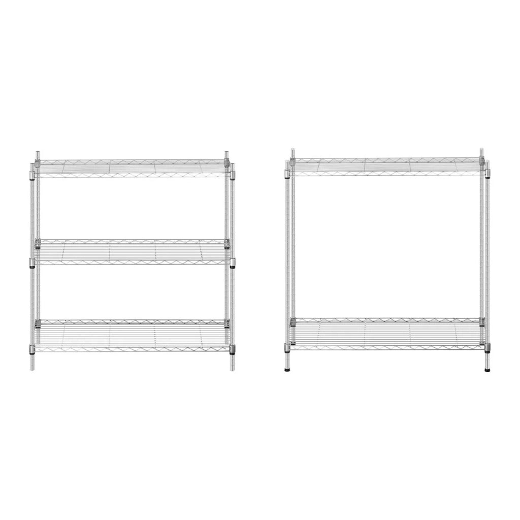Scaffale professionale a 5 ripiani 35 x 55 x 150 cm - 150 kg metallo grigio 14_0001535
