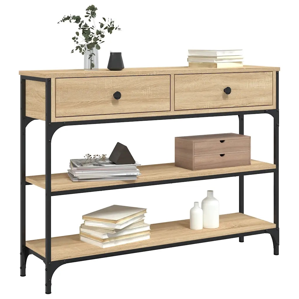 Tavolo Consolle | Tavolo d'Ingresso Rovere Sonoma 100x25x75 cm in Legno Multistrato