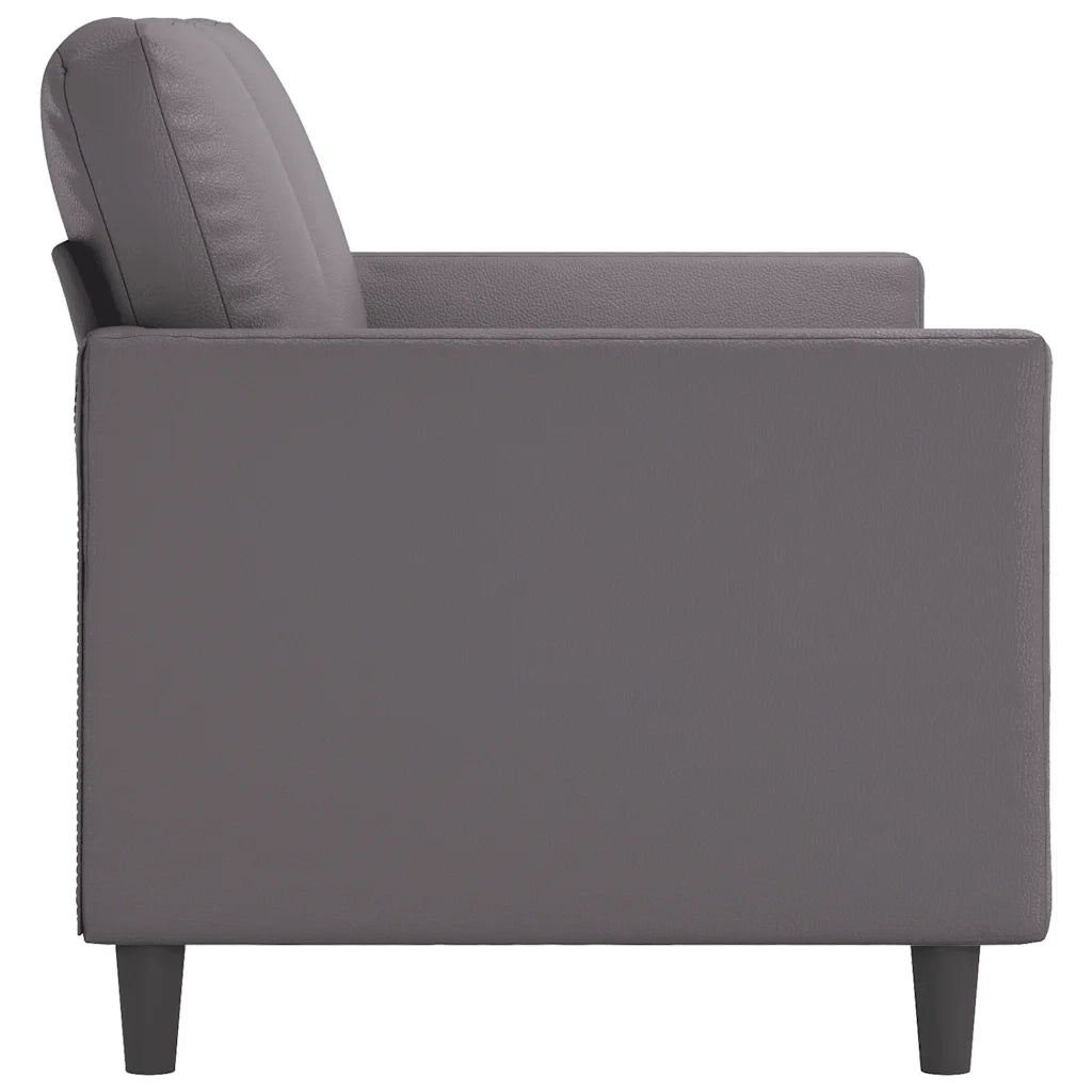 Divano a 3 Posti-Sofa 3 Posti Grigio 180 cm in Similpelle 934352