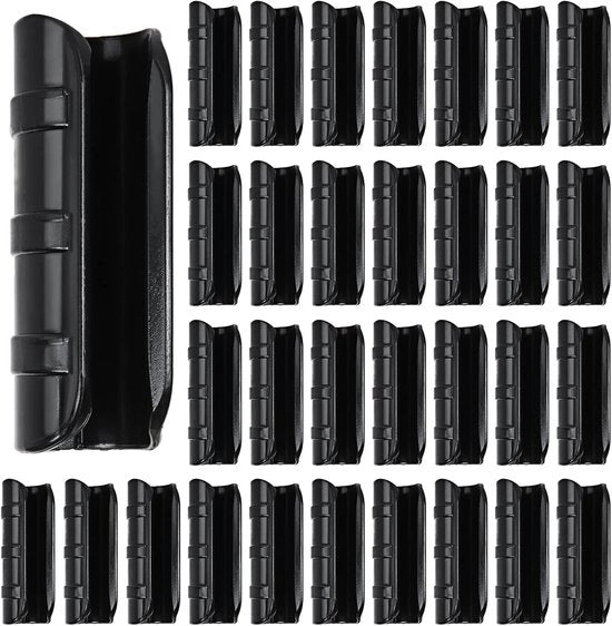 Clip di protezione per vetro - 50 pezzi - Protezione per viti - Clip di fissaggio - Attrezzo per giardinaggio - Plastica - Nero - Per fissare pannelli di serre e tubi di supporto per pellicola - 7,8*2,2 CM
