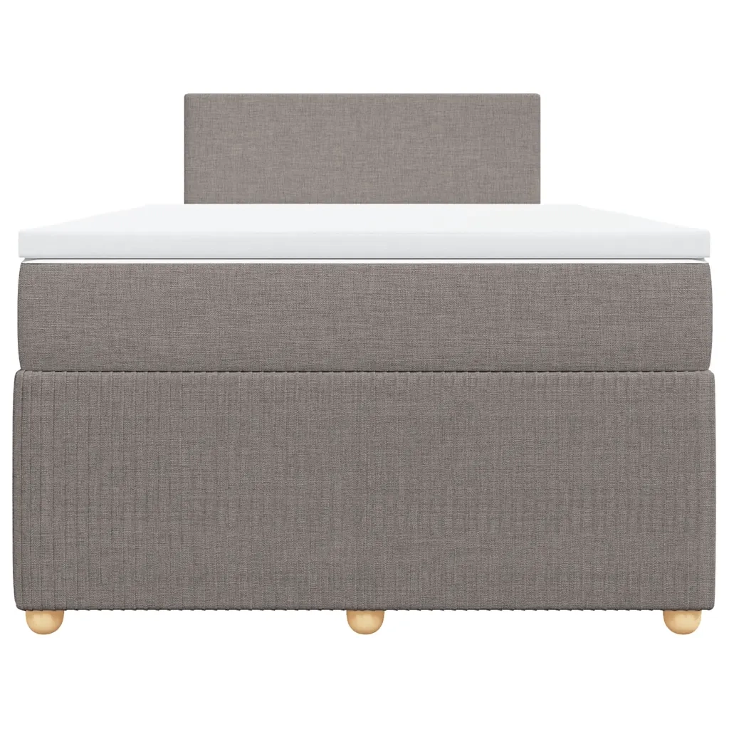 Giroletto a Molle con Materasso Tortora 120x190 cm in Tessuto