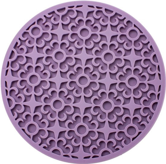 Onderzetters in silicone, ronde, con isolamento termico, morbidi, adesivi, a forma di cerchio, 10 cm, viola, 10 pezzi