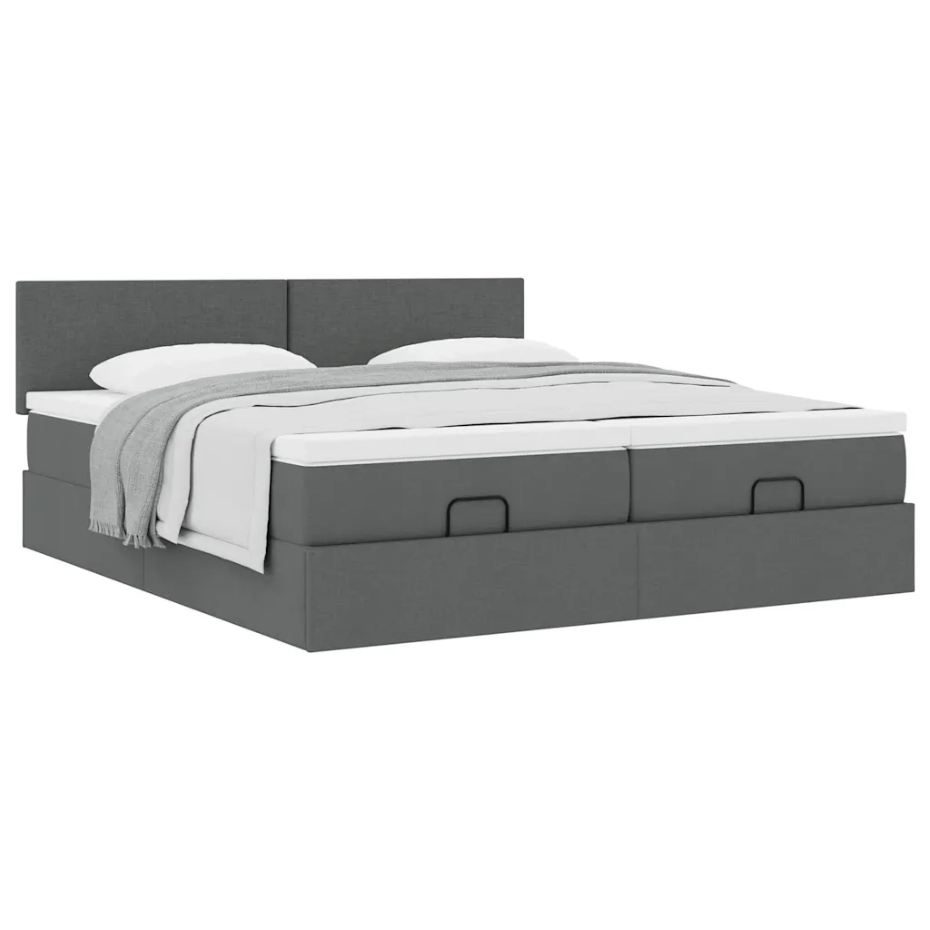 Struttura Letto Pouf con Materassi 180x200 cm in Tessuto 3311974