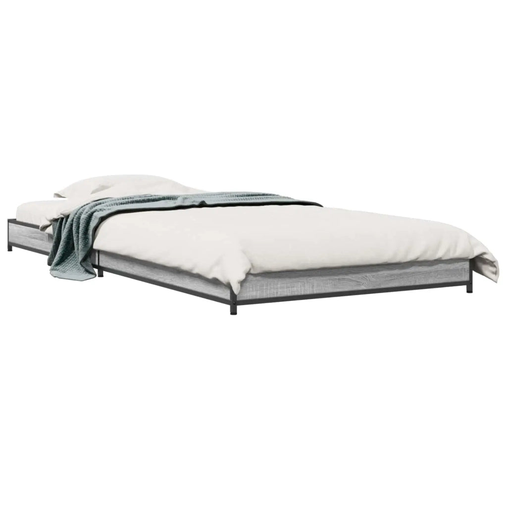 Struttura del letto-Giroletto Sonoma grigio 80 x 200 cm 647214