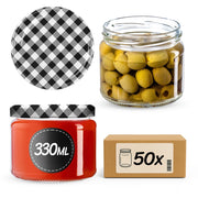 KADAX Sonka vasetti 330ml 50pz 82mm + coperchio "Black Lattice"