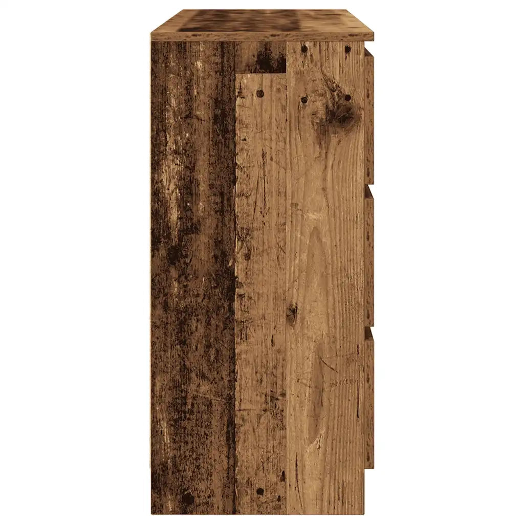vidaXL Credenza Legno Antico 100x35x76 cm in Legno Multistrato