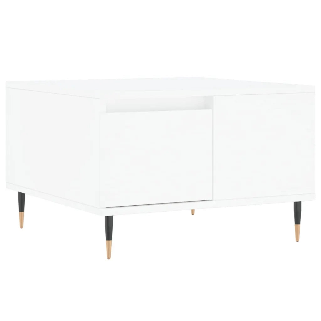 Tavolino da Salotto Bianco 55x55x36,5 cm in Legno Multistratocod mxl 79579