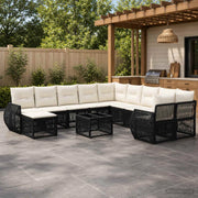 Set Divano da Giardino 12 pz Nero polyrattan 3435619