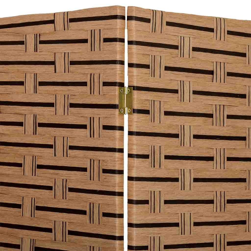 Biombo de papel trenzado 4 hojas 50(x4)x3x180h cm