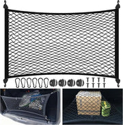 Telaio per bagagliaio auto 80 x 60 cm, rete per bagagliaio auto estendibile fino a 150 x 110 cm, rete elastica per bagagliaio auto con 4 ganci per auto universali