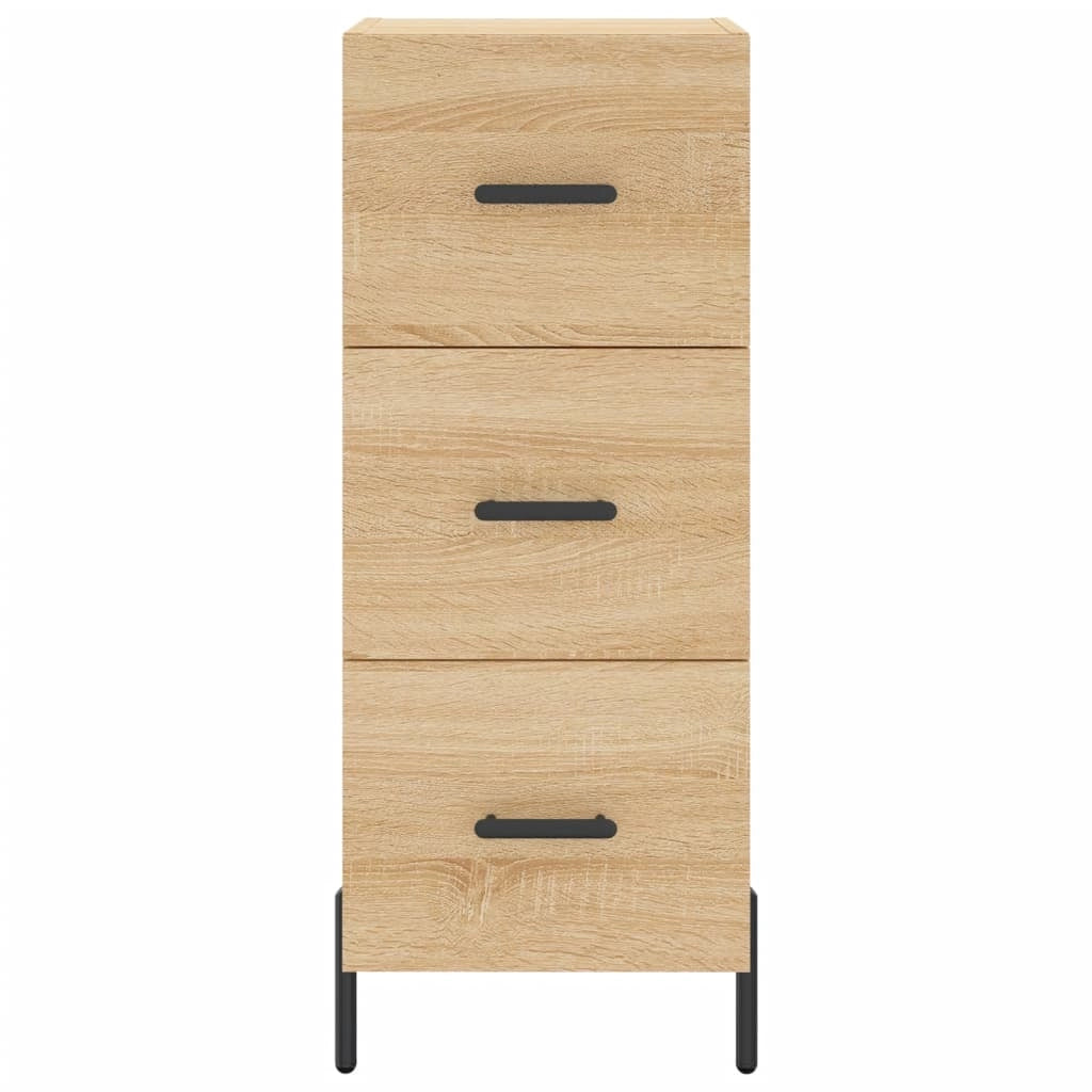Buffet credenza cassettiera armadio mobile contenitore organizer cucina soggiorno rovere Sonoma 34,5 x 34 x 90 cm legno ingegnerizzato marrone 02_0031538