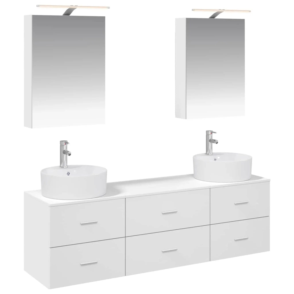 Set di mobili per il bagno 5 pcs Bianco 3406871