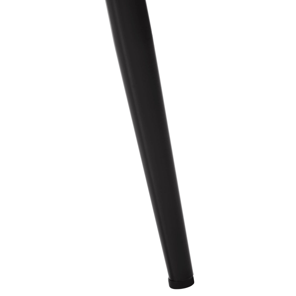Tavolo da pranzo con 4 sedie in MDF con piano effetto marmo e gambe in metallo nero per sala da pranzo