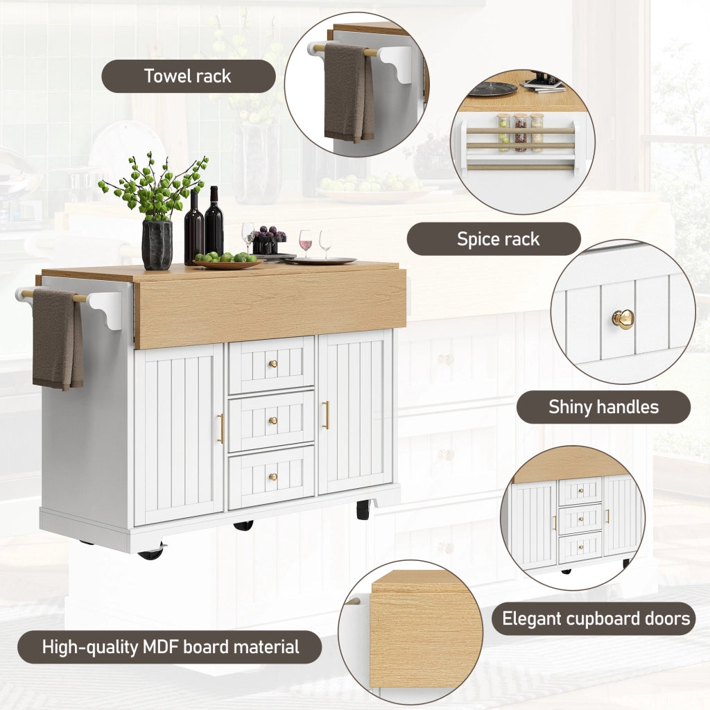 Credenza Buffet con Ruote ¨C MINIMAL ¨C Nero/Bianco, 2 Ante, 3 Cassetti, Portascarpe, 120x40x95 cm