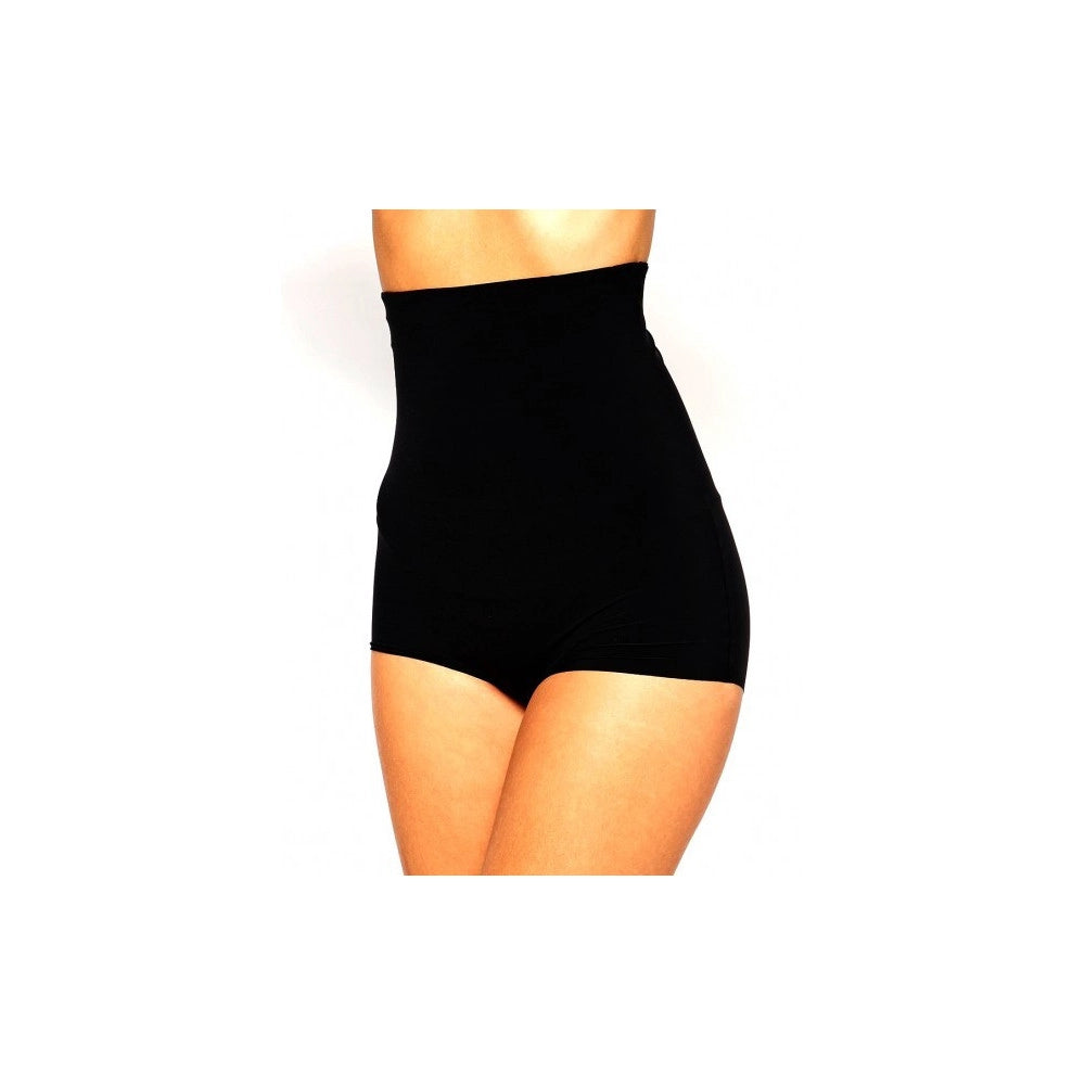 Trade Shop - Pantaloncino Guaina Contenitiva Vita Alta Snellente Modellante Push Up - Nero   Xl