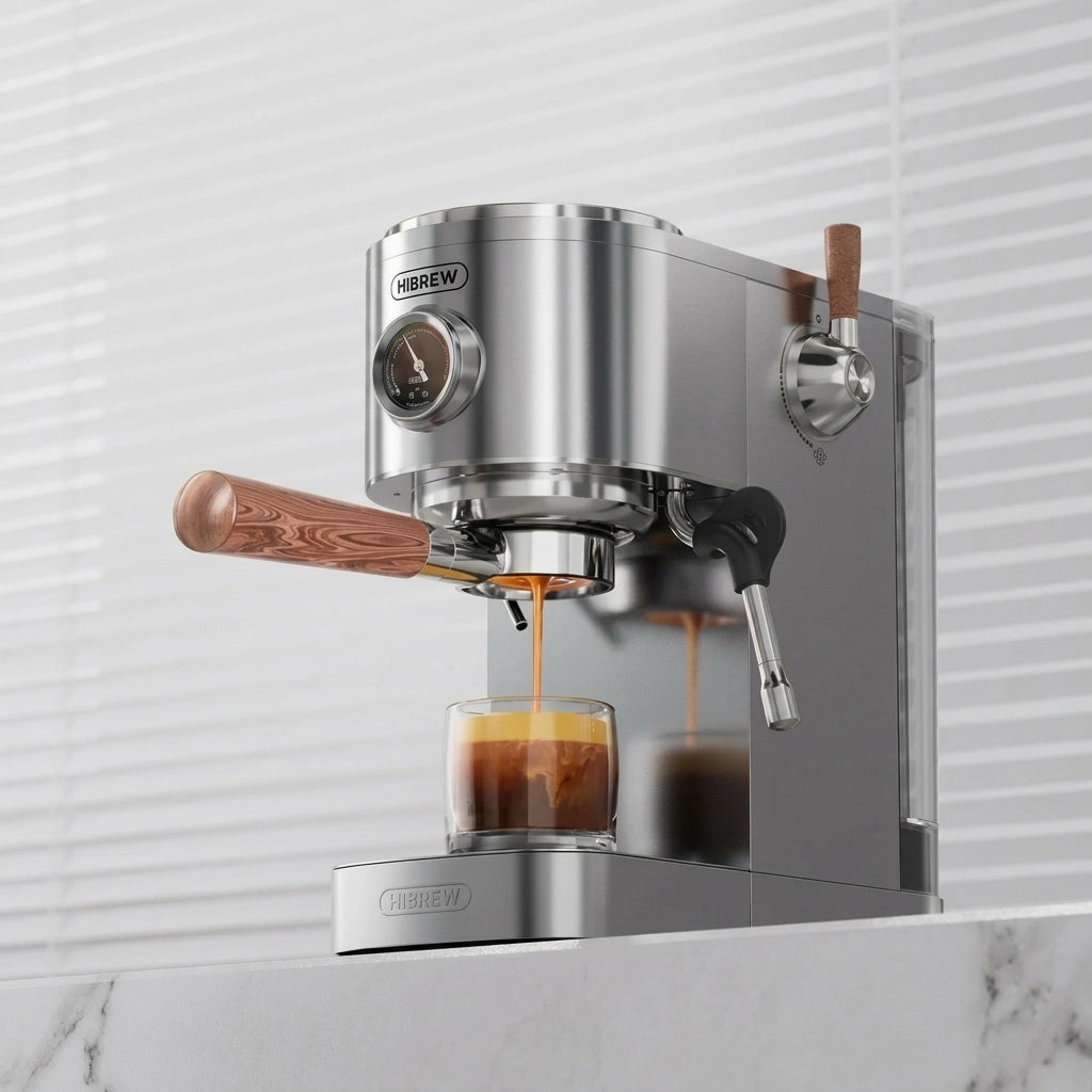 Macchina Espresso Semiautomatica HiBREW H13 con Cold Brew, 3 Livelli Vapore e Touch Control