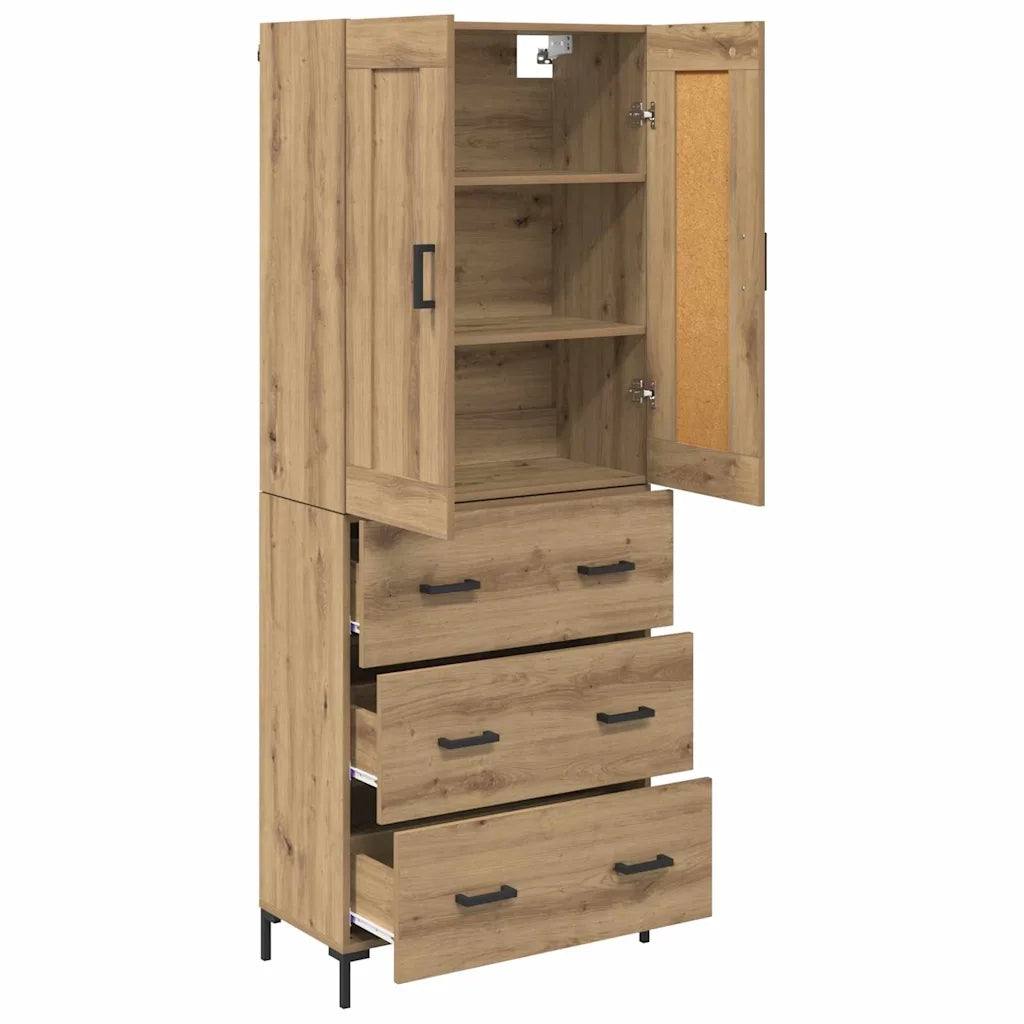 Credenza 2 pcs Rovere artigianale Legno multistrato 3415887
