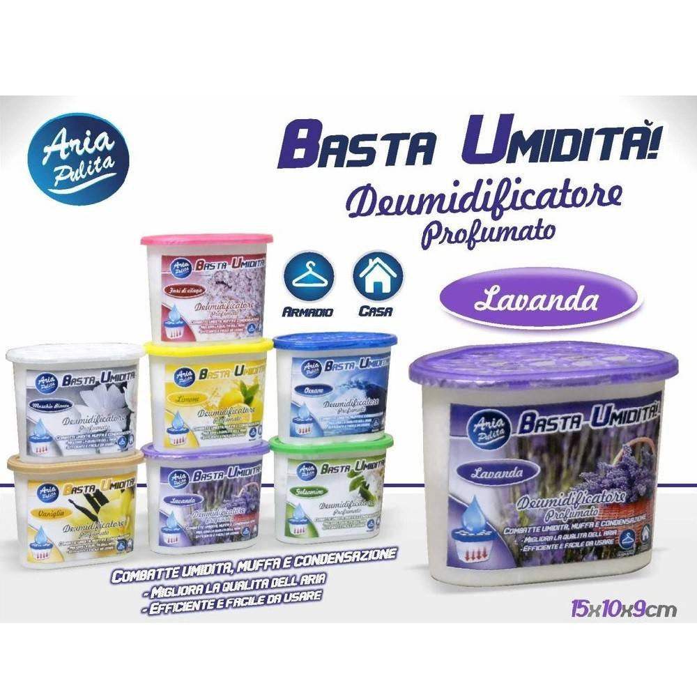 Trade Shop - Deumidificatore Con 220gr Di Granuli Deumidificatore Aria Fragranza Lavanda -