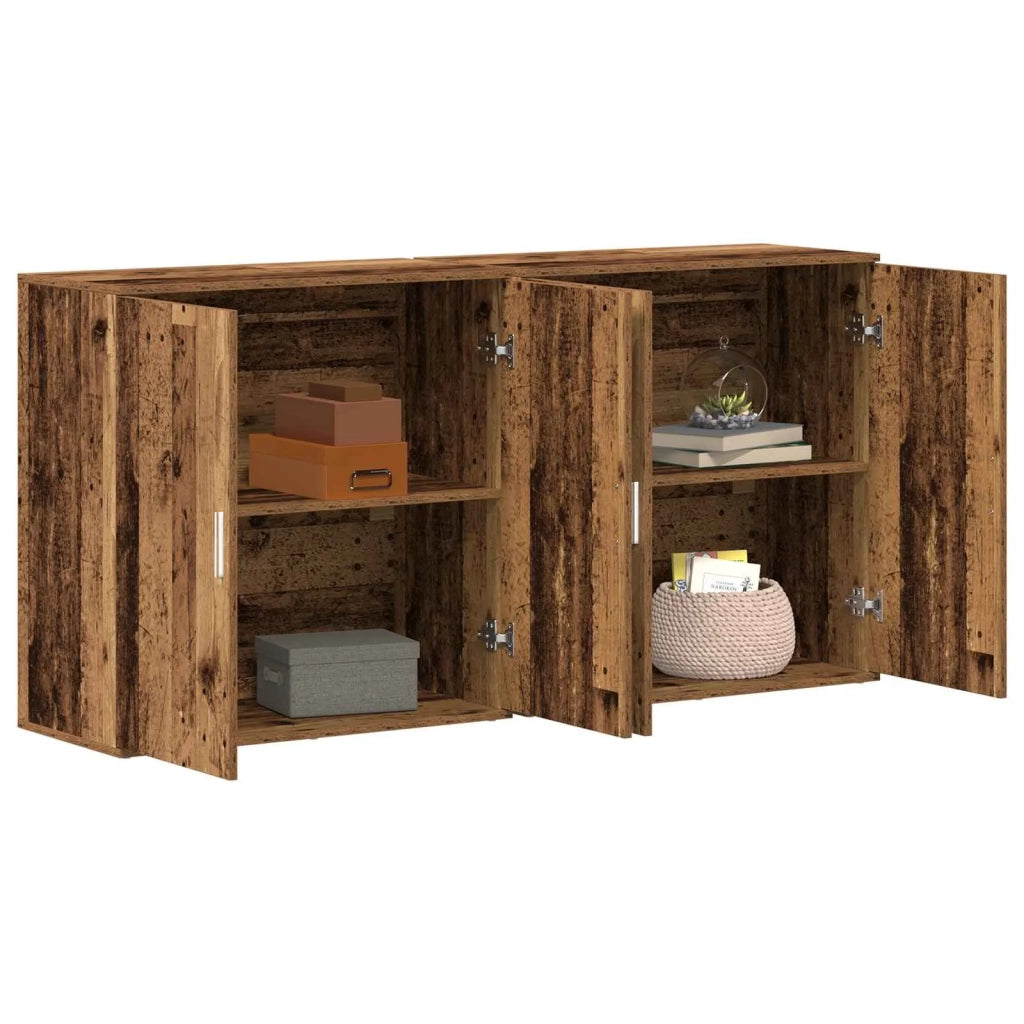 Credenza 2 pcs Legno vecchio 79 x 38 x 80 cm Legno multistrato 3334308