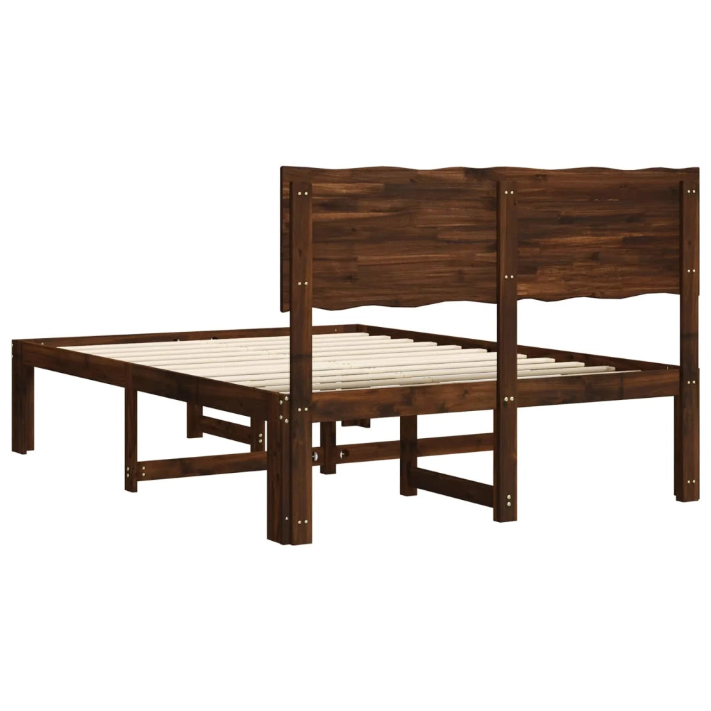 Letto matrimoniale con testiera ROSTOCK Marrone Scuro 903317