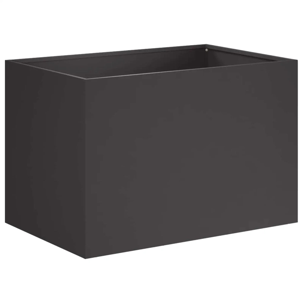 Vaso da giardino Nero 60 x 40 x 40 cm Acciaio laminato a freddo 8005680