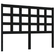 Testiera | Testata per Letto Nera 125,5x4x100cm in Legno Massello di Pino