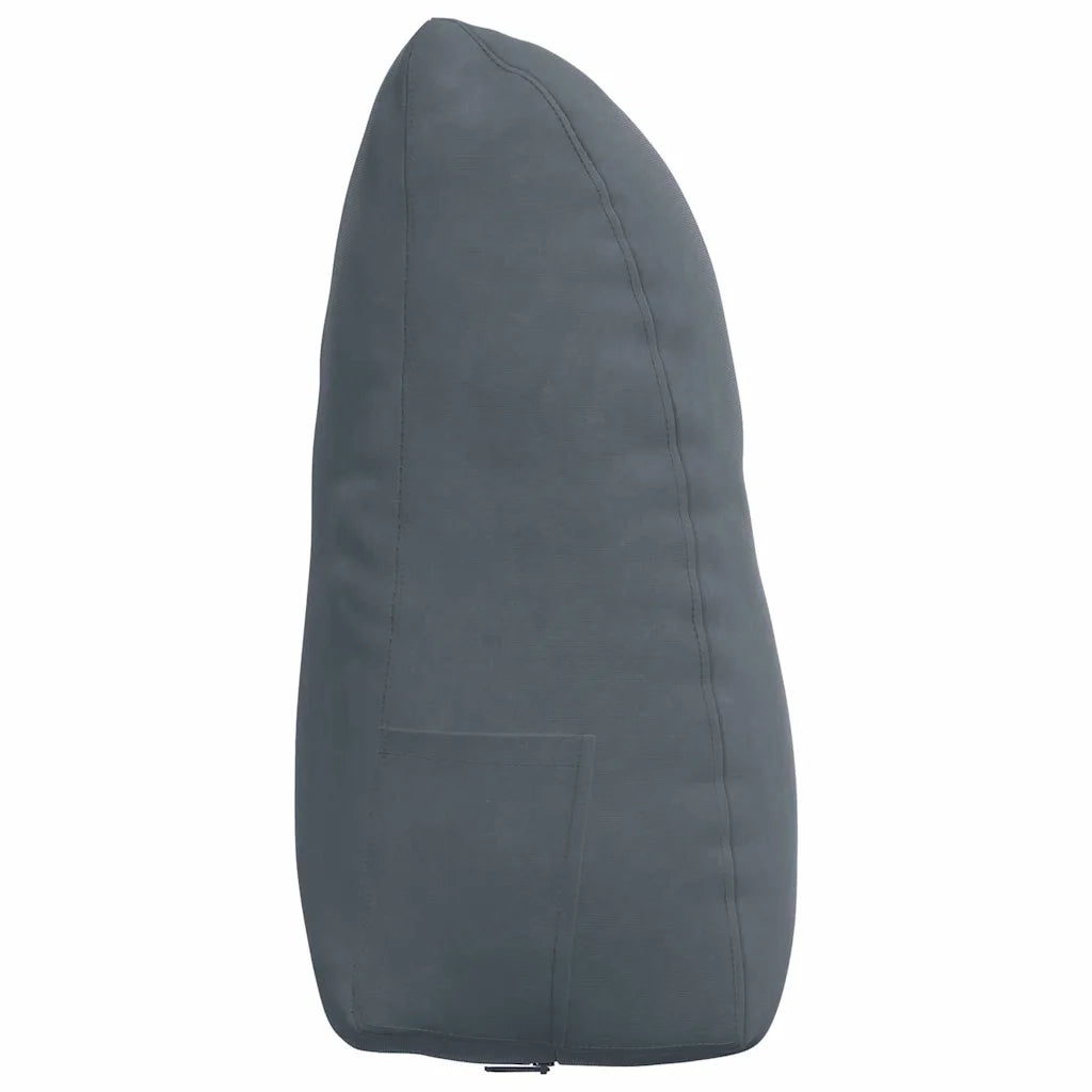 Cuscino per Schiena | Cuscino dorsale Grigio scuro 60 x 24 x 50 cm Velluto