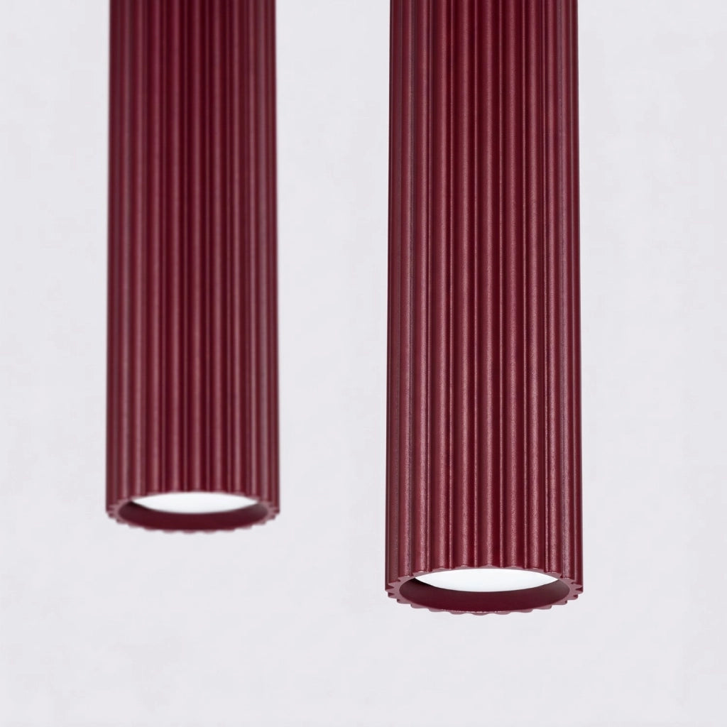 Lampada a sospensione KARBON 2 bordeaux
