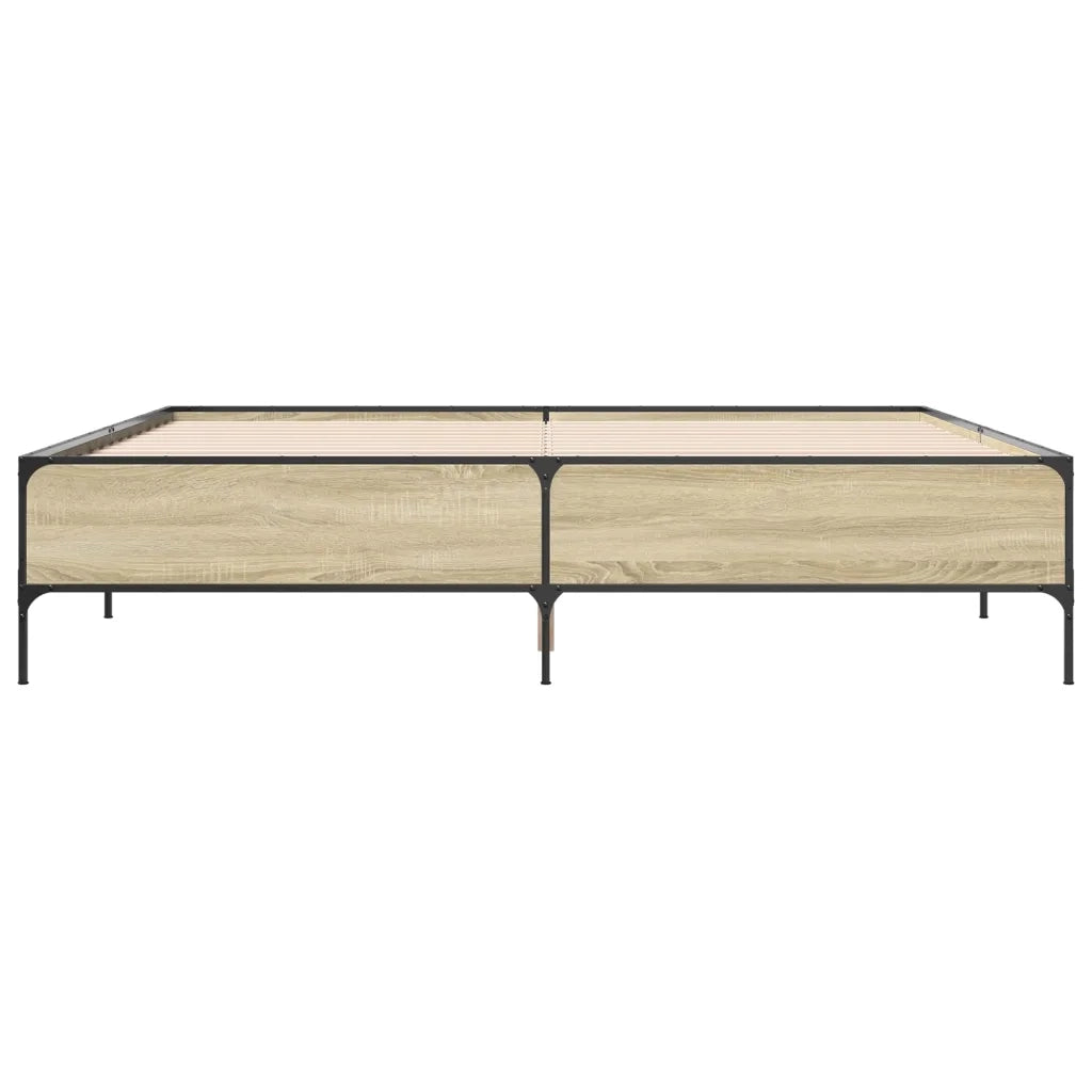 Giroletto Rovere Sonoma 200x200 cm Legno Multistrato e Metallo