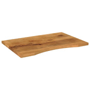 Piano Scrivania con Curva 100x50x2,5cm Massello Grezzo di Mango 370209