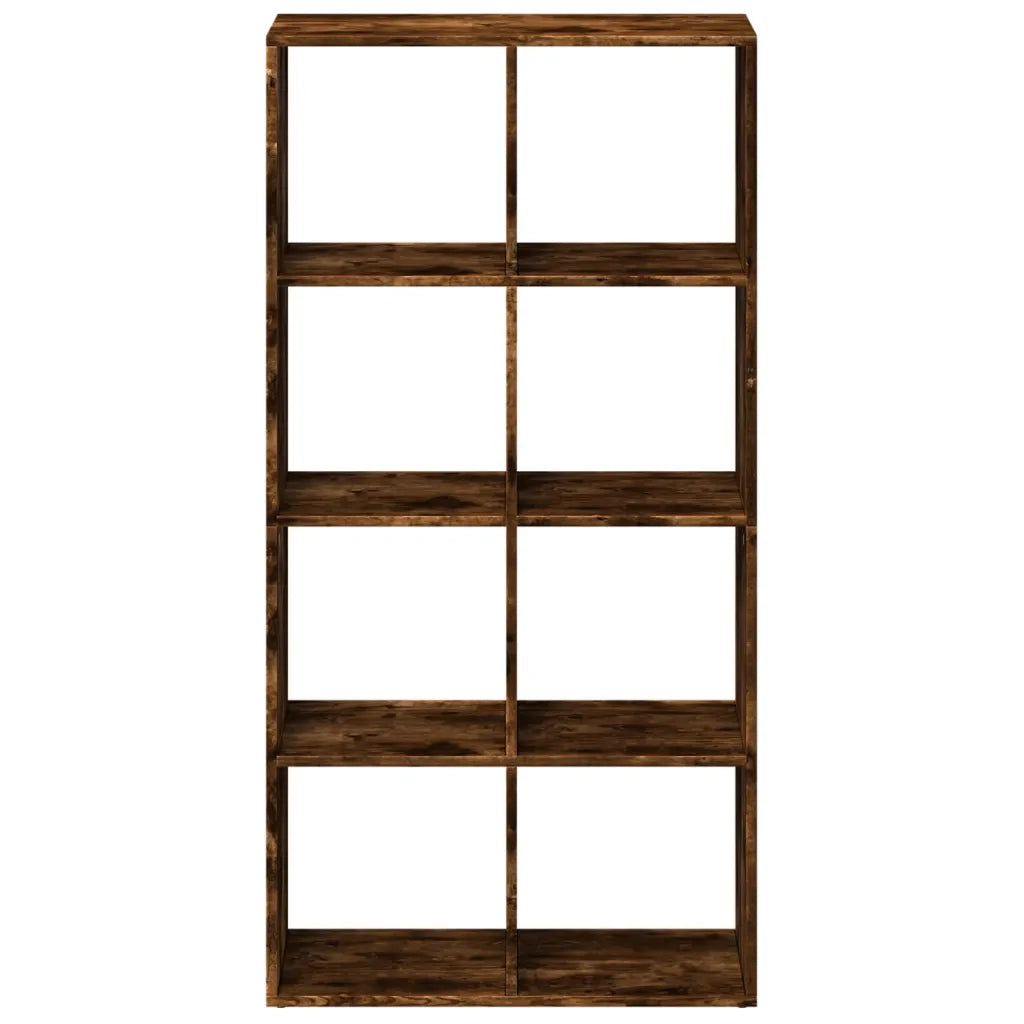 Libreria Divisorio-Scaffale per Libri-Mobile di Stoccaggio Rovere Fumo 69,5x29x137,5cm in Truciolato